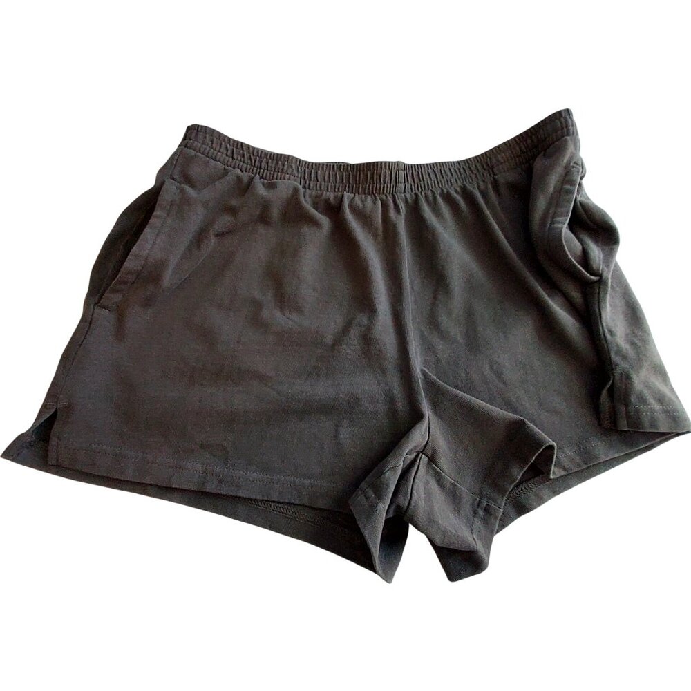 Wild Fable Womens Gray Cotton Elastic Waist Lounge Shorts relaxed fit Size L - Picture 2 of 9